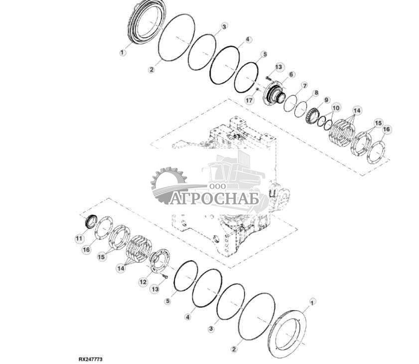 Дифференциал, корпус подшипника 